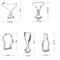 CookieCutter.com 5 Piece Drinks Cookie Cutter Set Margarita Glass with Lime, Bottle, Beer Mug, Champagne Glass, Margarita Glass, USA